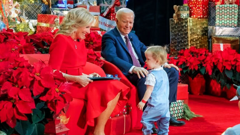 A Toddler Steals the Spotlight During President Biden’s Visit to Children’s National Hospital