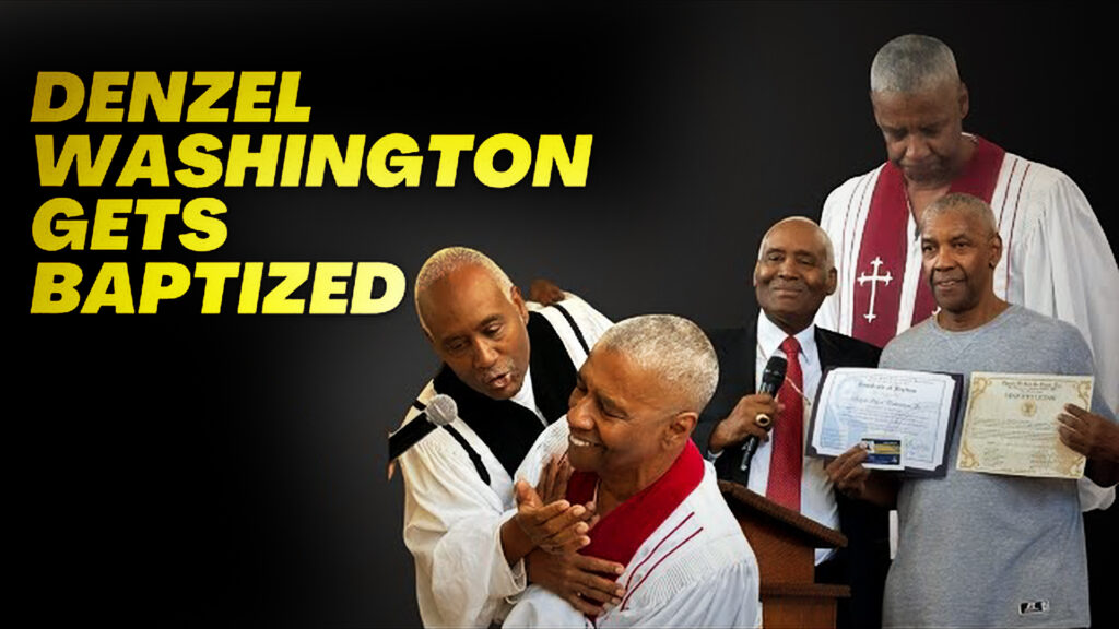 Denzel Washington Gets Baptized 00000