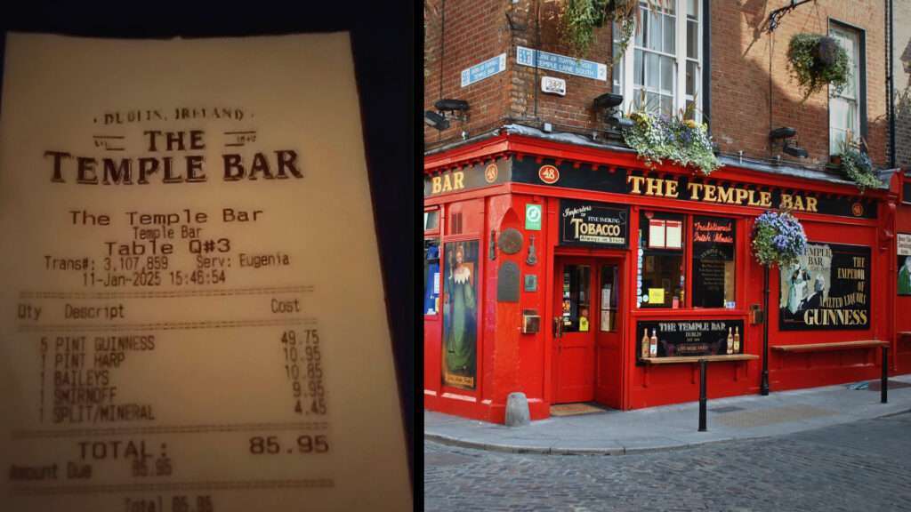 DUBLINS TEMPLE BAR PUB CAUSES OUTRAGE
